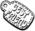 Best Friend dog tag logo designed by Thomas and Joyce, Inc.